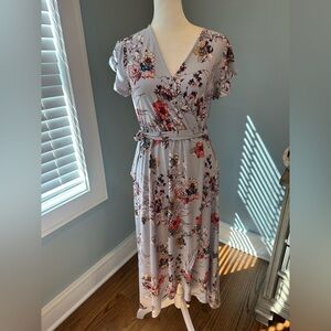 Bobeau Floral Midi Dress - Multicolor